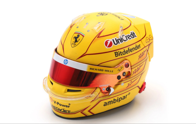 ルックスマート LSHEL031 1/5 L.ハミルトン 2026年シーズン フェラーリ ヘルメット
