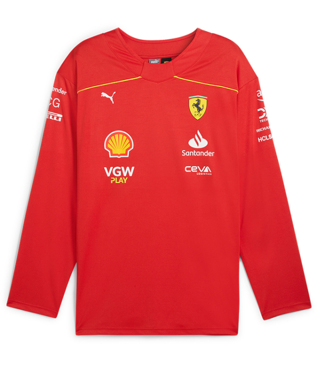 PUMA FERRARI フェラーリ 2024 カナダGP限定 ロングスリーブTシャツ(ホッケーシャツ)ルクレールver