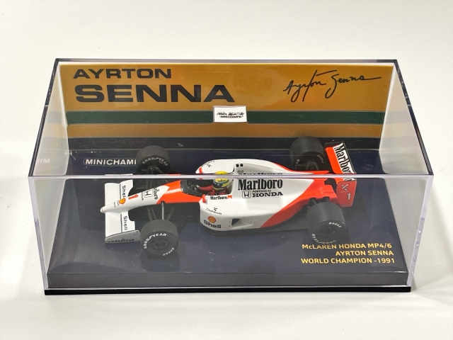 ミニチャンプス 1/43 マクラーレン・ホンダ MP4/6 アイルトン・セナ