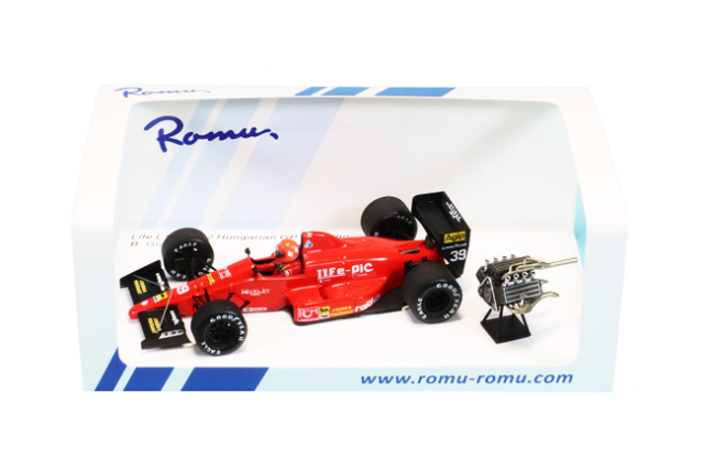 MODEL GARAGE ROMU【ロム別注】 スパーク 1/43 ライフ L190 W12 B.ジャコメリ 1990年ハンガリー GP PQ(予備予選) W12ディスプレイエンジン付き ワイドケース