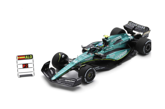 【アウトレットセール】スパーク 1/43 アストンマーティン AMR23 F.アロンソ 2023年カナダGP2位 No.14 With pit board
