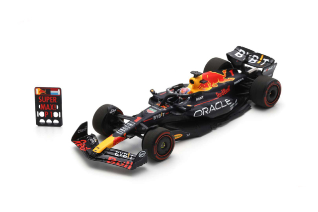スパーク 1/43 レッドブル RB19 M.フェルスタッペン 2023年ベルギーGP優勝 No.1 With pit board 
