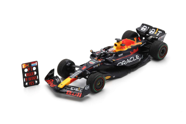 【アウトレットセール】スパーク 1/43 レッドブル RB19 M.フェルスタッペン 2023年オランダGP優勝 No.1 With pit board