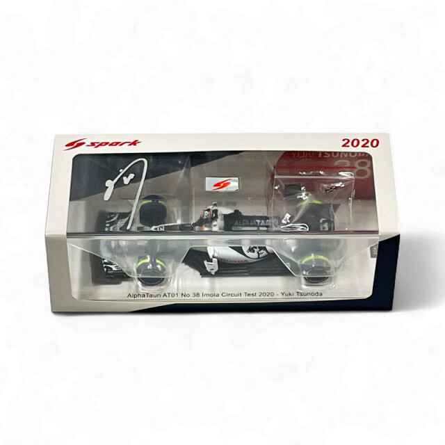 角田裕毅直筆サイン入 スパーク海外別注限定品 1/43 アルファタウリ・ホンダ AT01 角田裕毅 2020年イモラサーキットテスト No.38 TYPEA