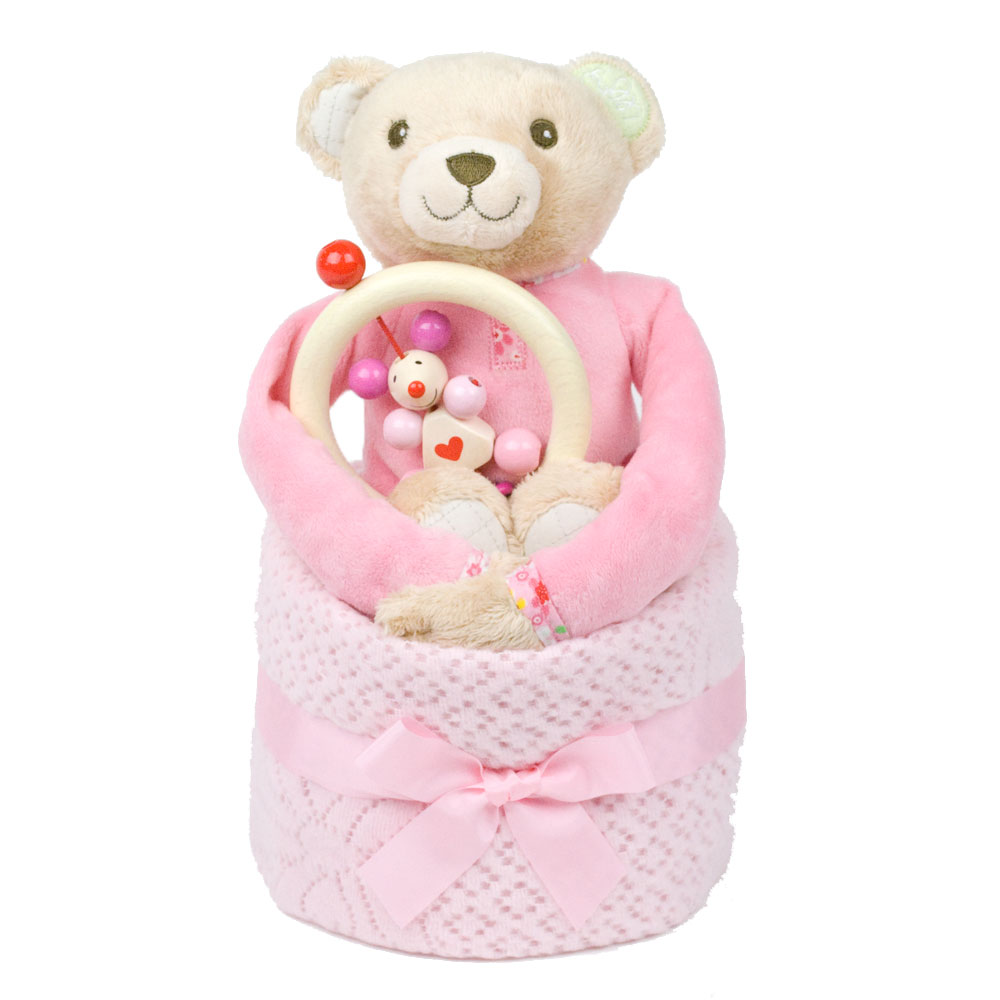 ファーストケーキ 出産祝い いないいないベアと木のおもちゃケーキ