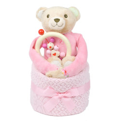 ファーストケーキ 出産祝い いないいないベアと木のおもちゃケーキ