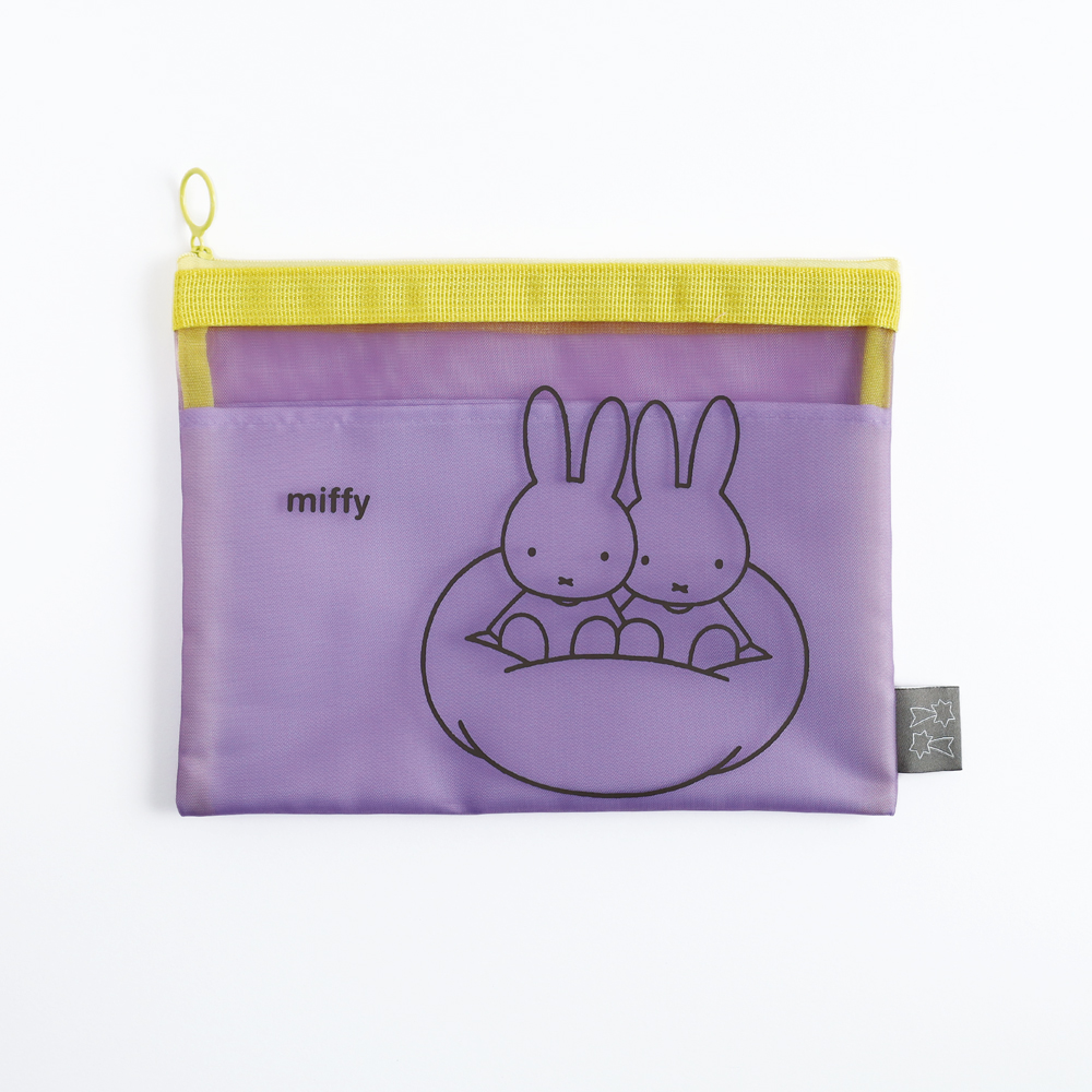 miffy メッシュフラットポーチ＜purple＞ BM-268