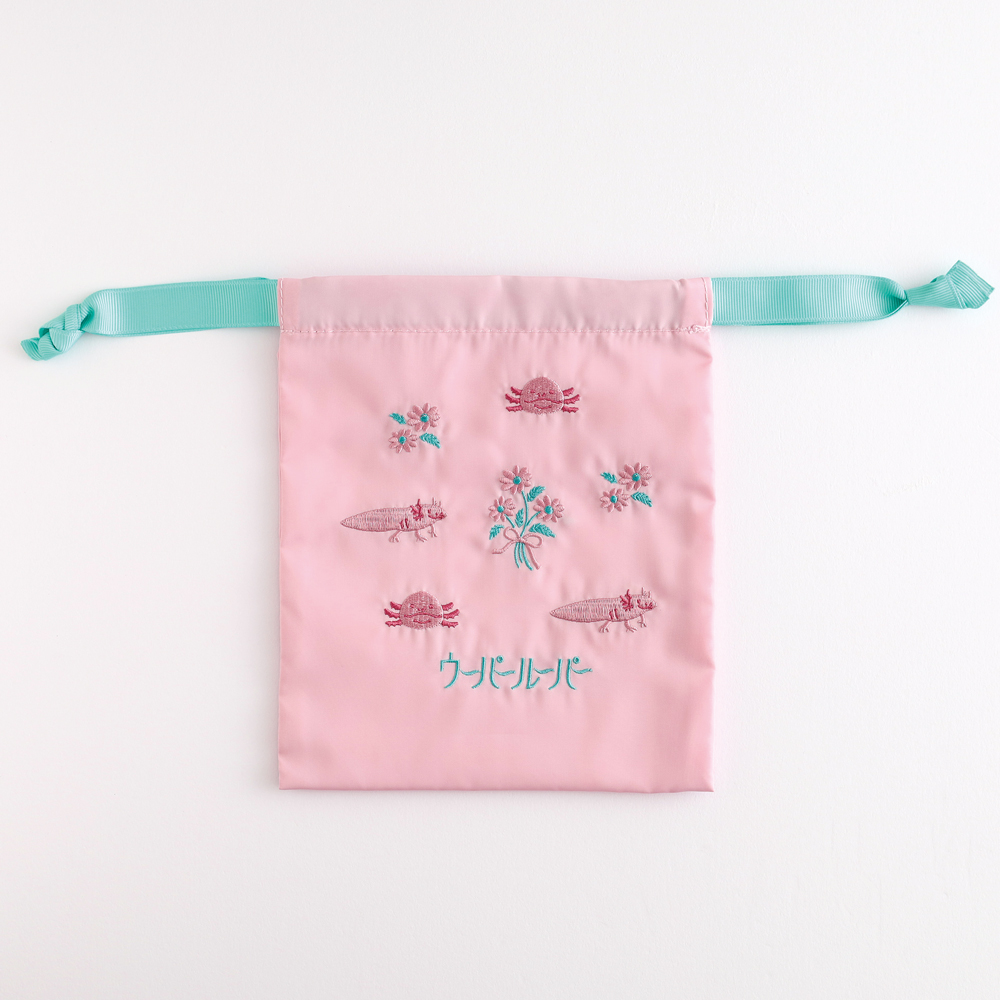 アニマル百貨店 刺繍巾着<ウーパールーパー> AD-053