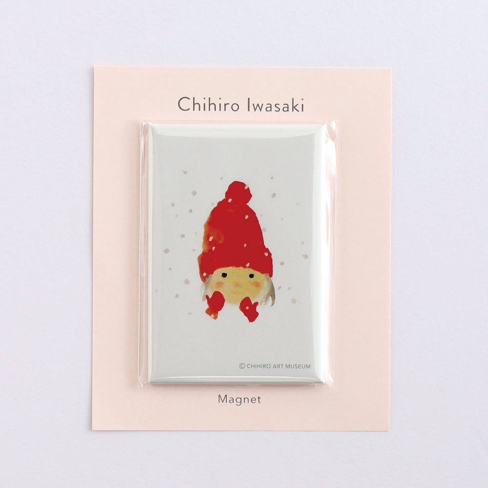 いわさきちひろ マグネット <赤い毛糸帽の女の子> CH-035