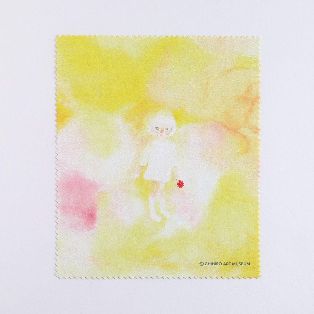 いわさきちひろ メガネクロス <赤い花を持つ少女> CH-051