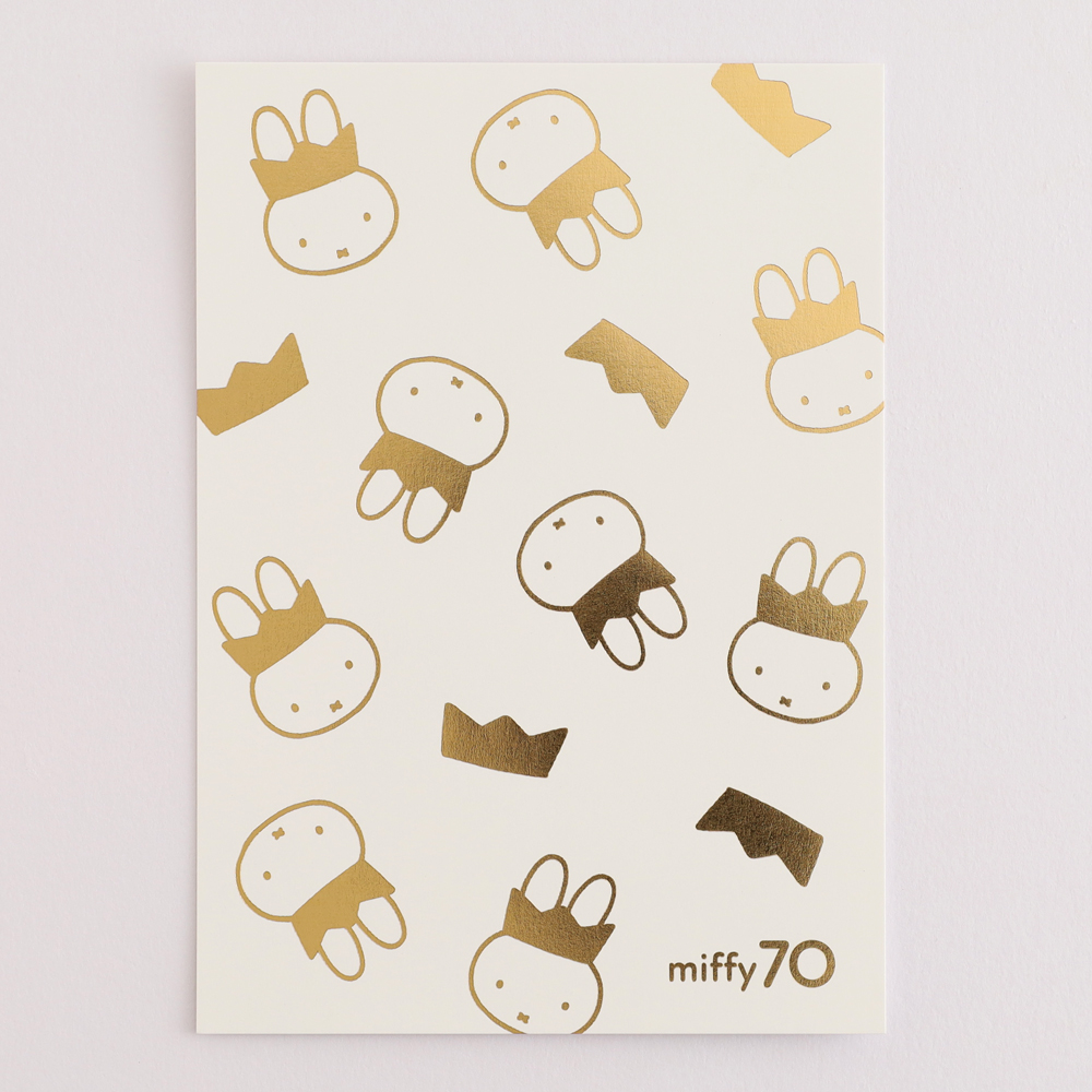 miffy 金箔押しポストカード<Queen_pattern> GMB-015