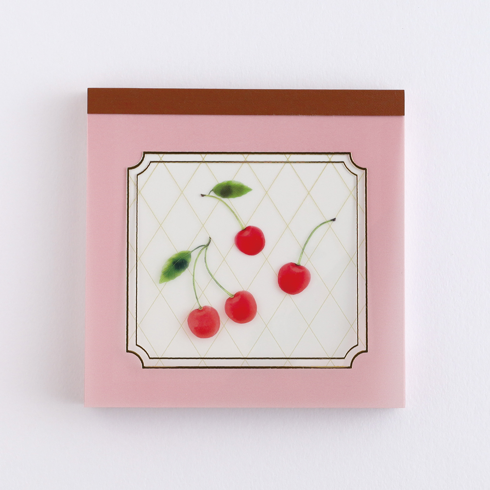 colorfruits メモパッド・スクエア<cherry> CS-001