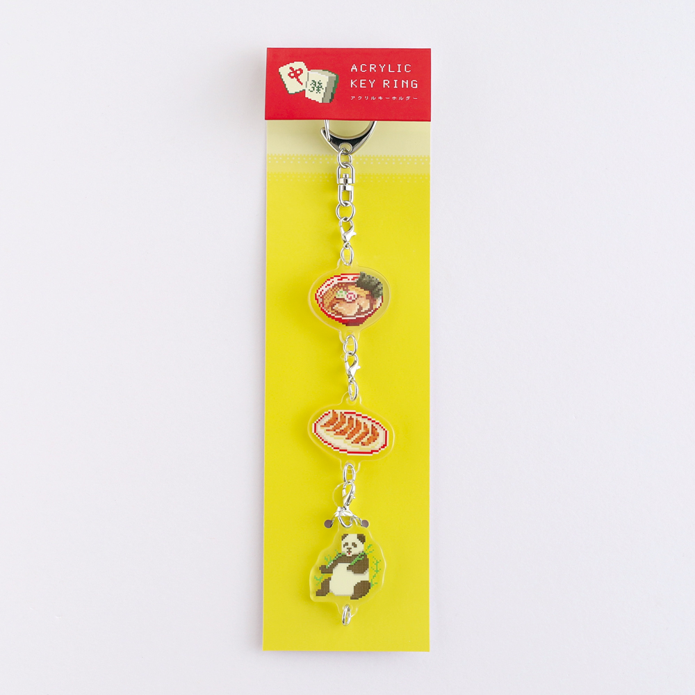 Pixelook 3連アクリルキーホルダー<町中華> PL-033