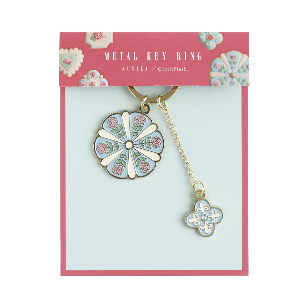 KUNIKA 2連メタルキーホルダー（blue） KG-024