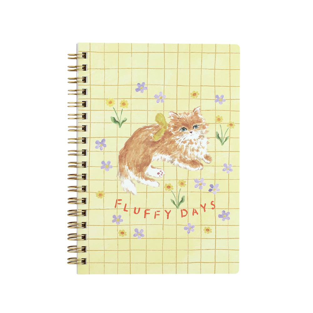 利光春華 B6リングノート（yellow ribbon cat） TH-011