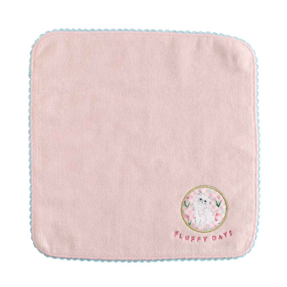 利光春華 タオルハンカチ（tulip cat） TH-030