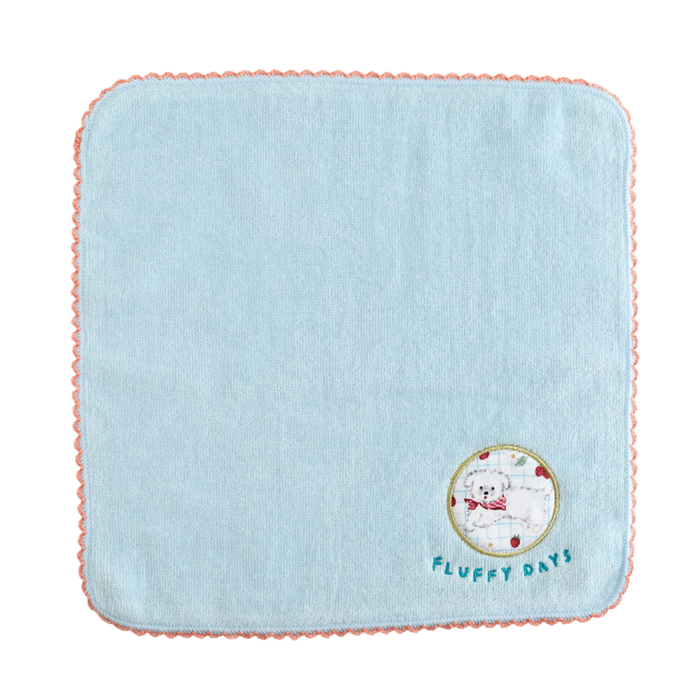 利光春華 タオルハンカチ（strawberry dog） TH-032