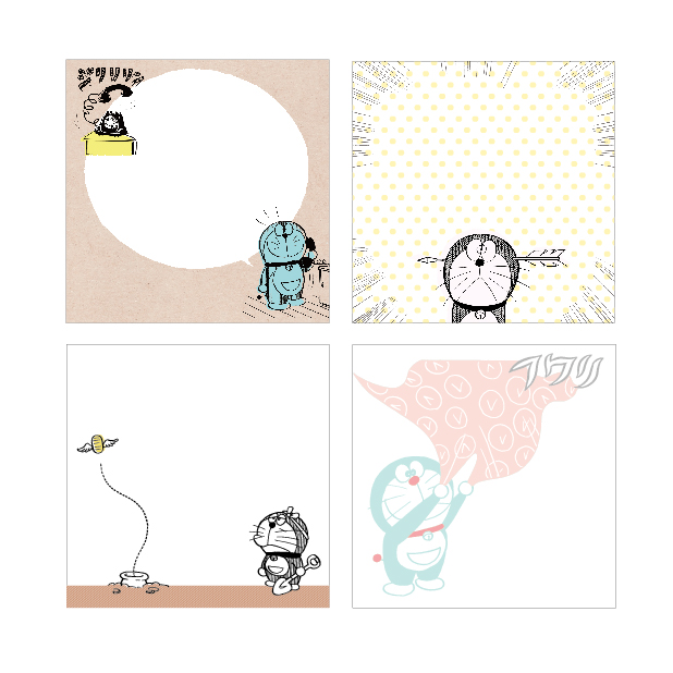 ドラえもん メモパッド・スクエア<stand>DG-004【大人文具