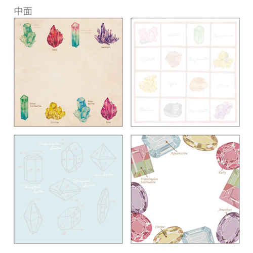 STUDY HOLIC メモパッド・スクエア<鉱物学>ST-029【大人文具