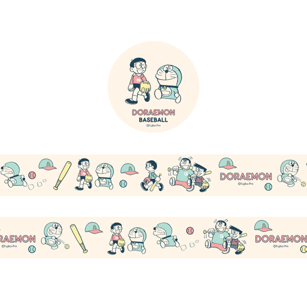 ドラえもん　マスキングテープ<BASEBALL>DG-159