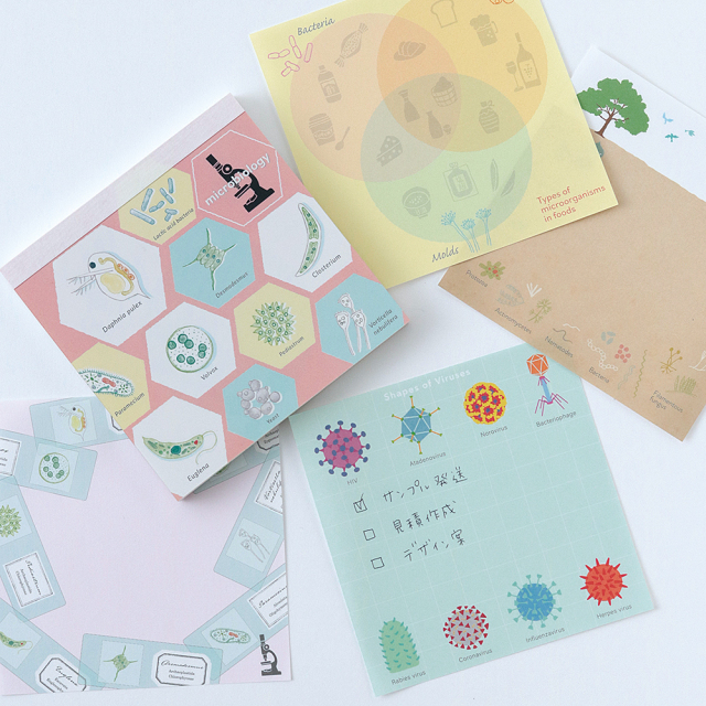 STUDY HOLIC メモパッド・スクエア<微生物学>ST-163 | デザイン