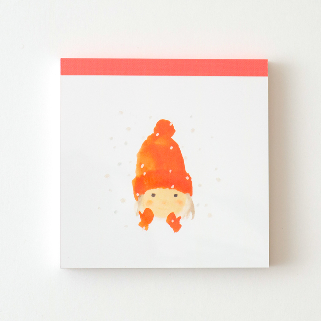 いわさきちひろ メモパッド・スクエア＜Red＞ CH-001