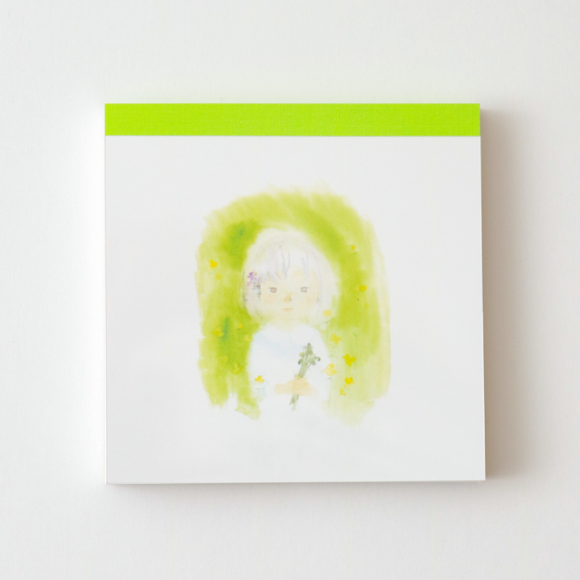 いわさきちひろ メモパッド・スクエア＜Green＞ CH-003