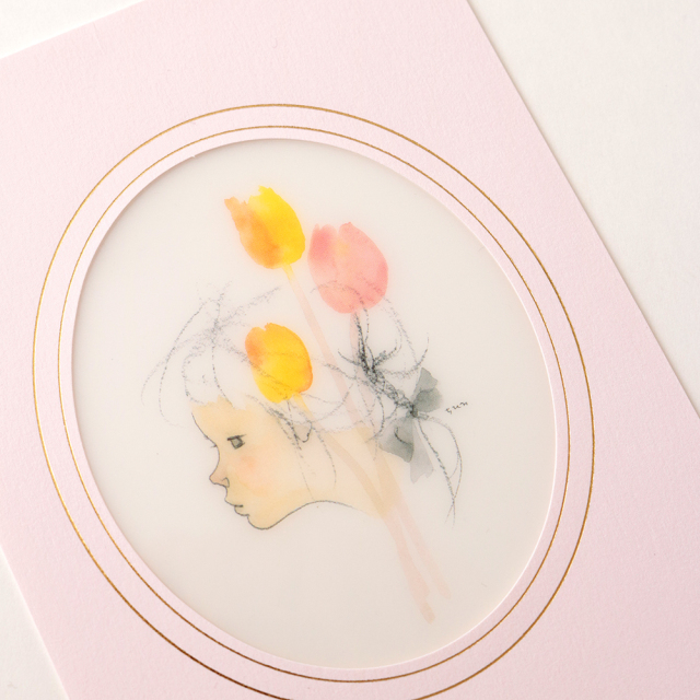 いわさきちひろ とうめいフレームカード＜Pink＞ CH-008 | デザイン