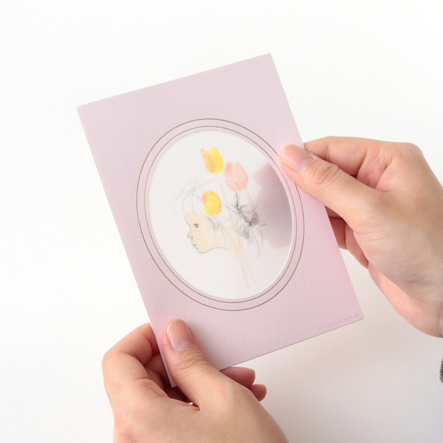 いわさきちひろ とうめいフレームカード＜Pink＞ CH-008 | デザイン