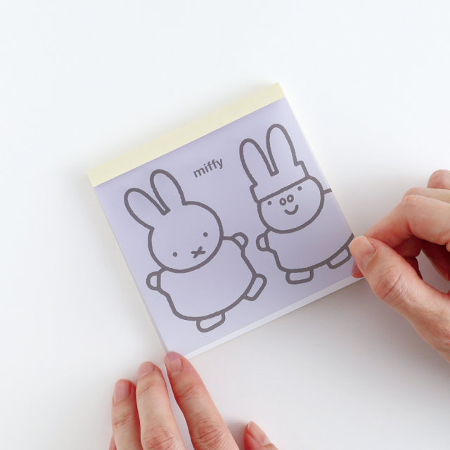 miffy メモパッド・スクエア＜purple＞BM-191 | デザイン