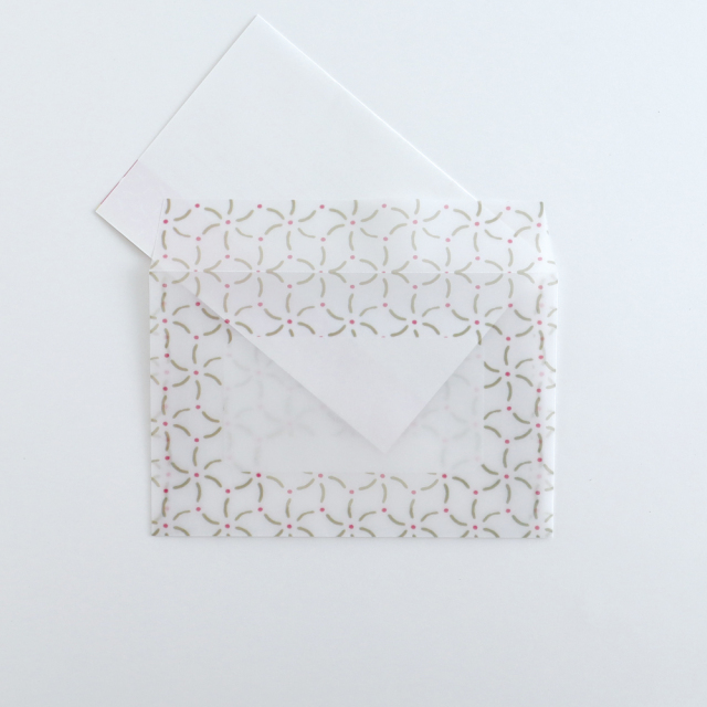 おふくもん レターセット<ねじれ麻の葉> OM-009 | デザイン