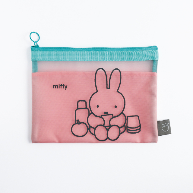 Miffy　ポーチ miffy メッシュフラットポーチ＜pink＞ BM-266 | デザイン