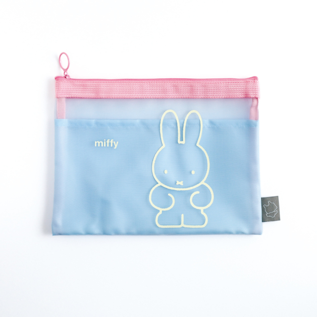 miffy メッシュフラットポーチ＜blue＞ BM-269