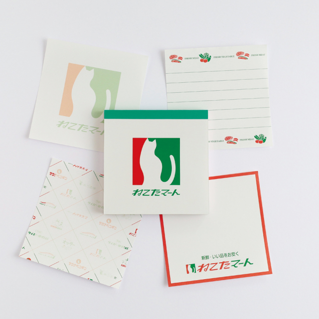 きしかん メモパッド・スクエア＜ねこたマート＞ KN-004 | デザイン