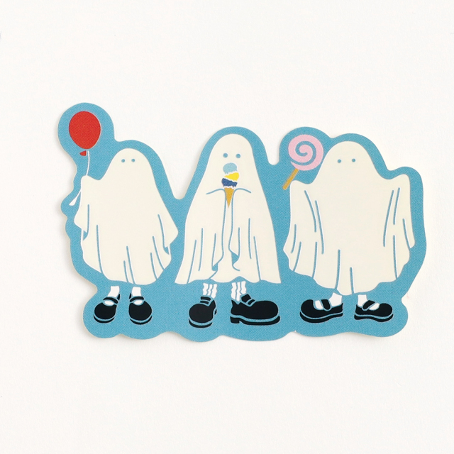 WEARING SHOES GHOST 蓄光ステッカー<colorful> WG-011