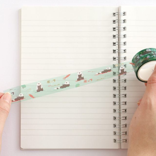 アニマル百貨店 金箔クリアマスキングテープ<ラッコ> AD-022