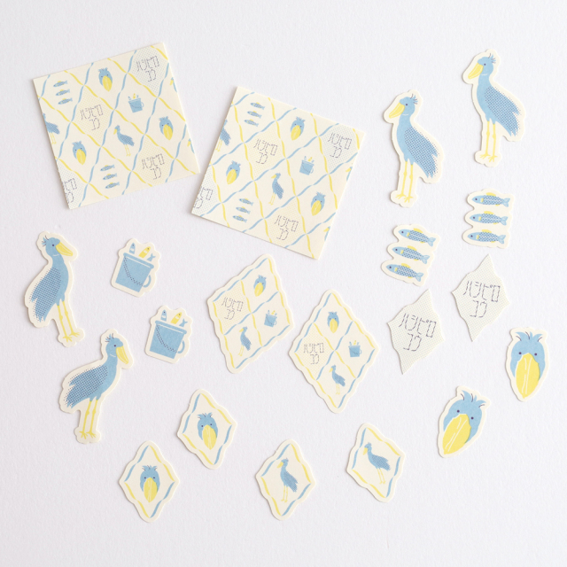 アニマル百貨店 フレークシール<ハシビロコウ> AD-033