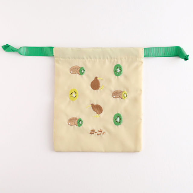 アニマル百貨店 刺繍巾着<キーウィ> AD-051