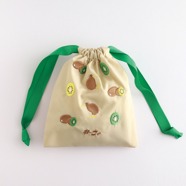 アニマル百貨店 刺繍巾着<キーウィ> AD-051 | デザイン