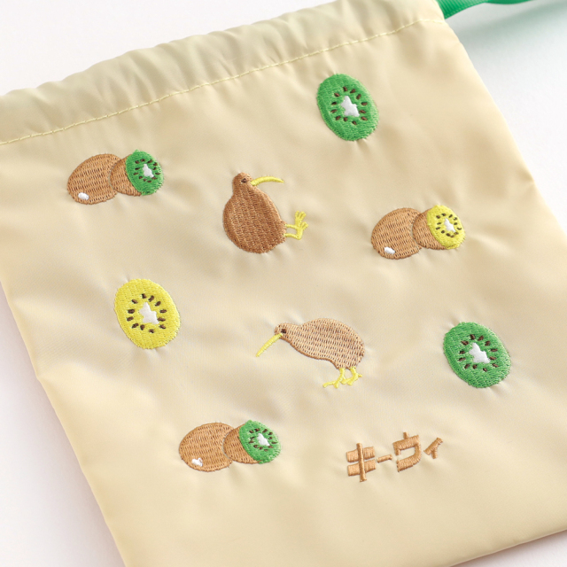 アニマル百貨店 刺繍巾着<キーウィ> AD-051 | デザイン