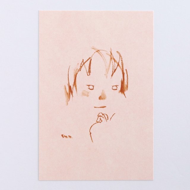 いわさきちひろ ポストカード <あごに手をおく少女> CH-028