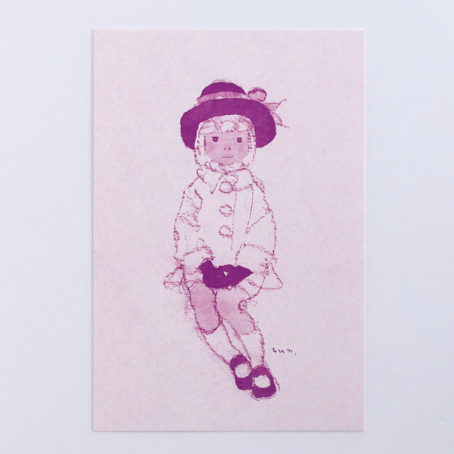 いわさきちひろ ポストカード <こげ茶色の帽子の少女> CH-034