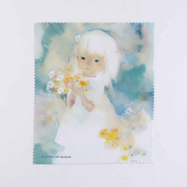 【2025新春福袋】 いわさきちひろ CH <花を持つワンピースの少女> メガネクロス 版画