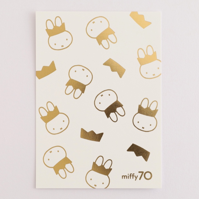 miffy 金箔押しポストカード<Queen_pattern> GMB-015