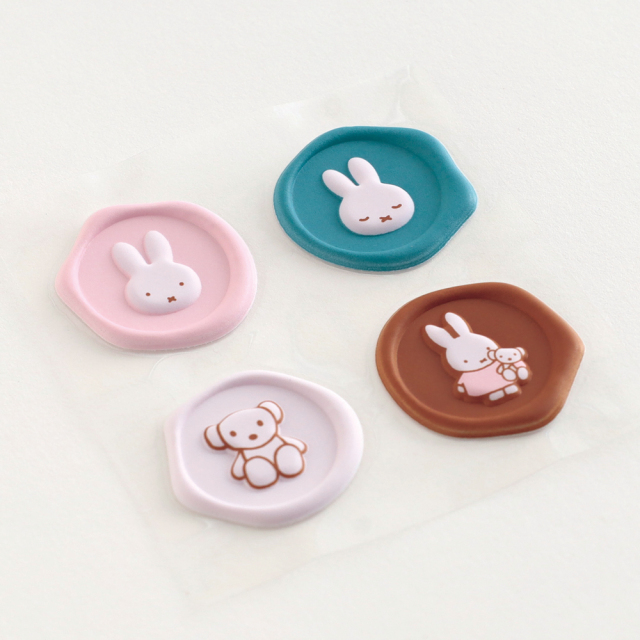 miffy シーリングワックス風シール<coral> BM-364 | デザイン