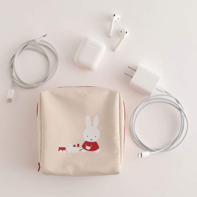 3つのお部屋の ポーチ ミシェル ミッフィー miffy シェル型メッシュポーチ (アイボリー)