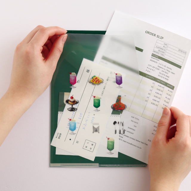 Pixelook A5ポケットクリアファイル<喫茶店> PL-009 | デザイン