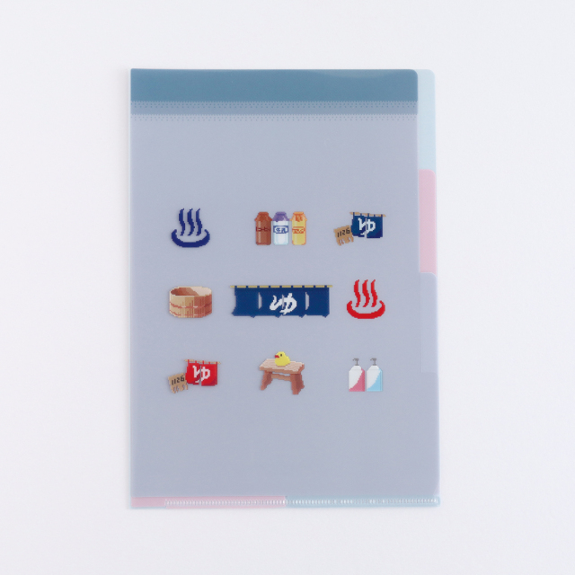 Pixelook A5ポケットクリアファイル<銭湯> PL-010 | デザイン