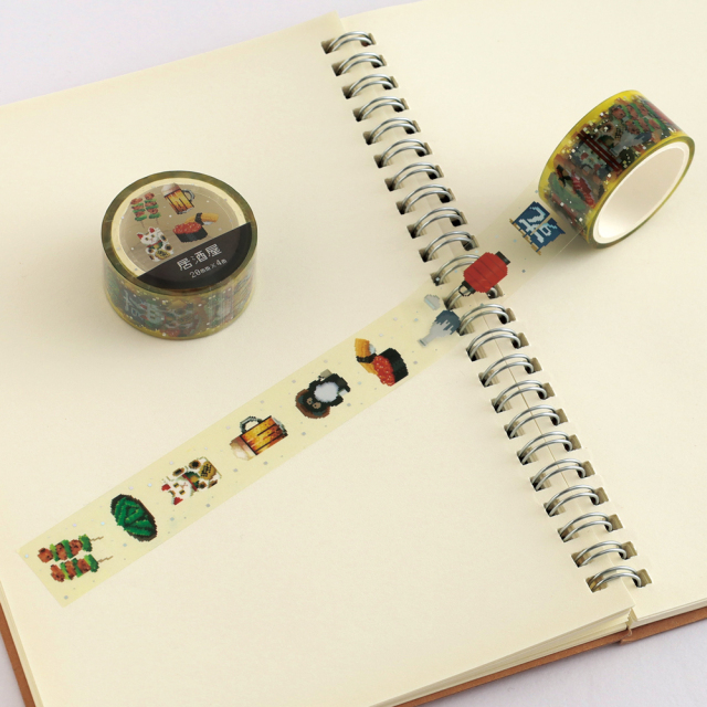 Pixelook オーロラ箔クリアマスキングテープ<居酒屋> PL-019