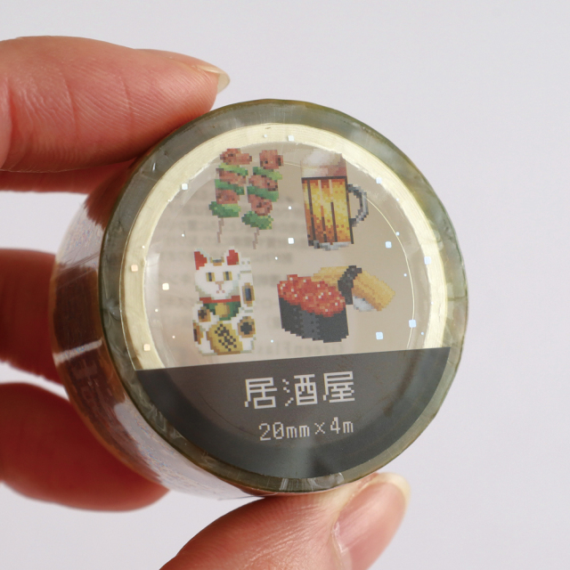 Pixelook オーロラ箔クリアマスキングテープ<居酒屋> PL-019